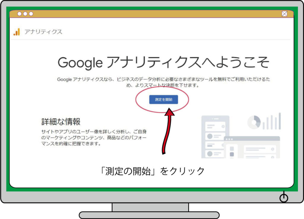 グーグルアナリティクスの測定を開始