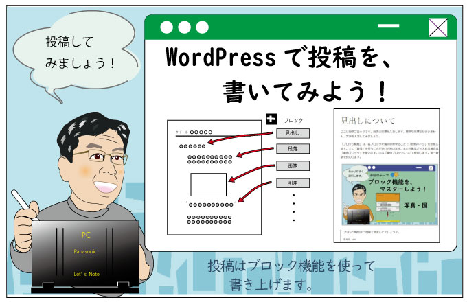 WordPressで投稿を書く方法をやさしく説明