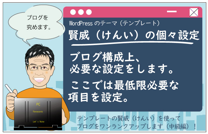 テーマ「堅威」の最低限必要な個々設定での説明